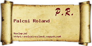 Palcsi Roland névjegykártya