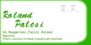 roland palcsi business card